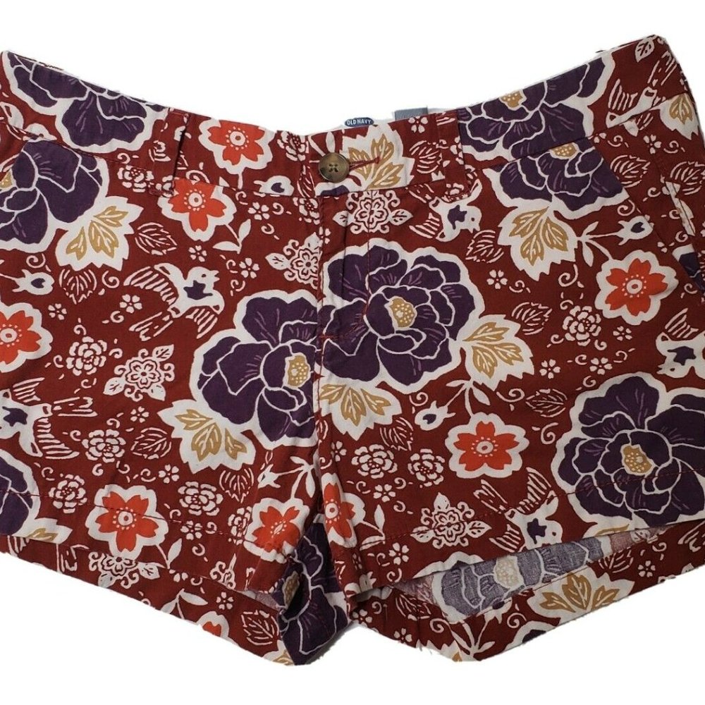 Floral Shorts Women's Size 2 Old Navy Pockets